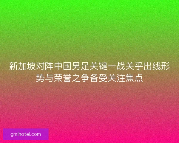 新加坡对阵中国男足关键一战关乎出线形势与荣誉之争备受关注焦点